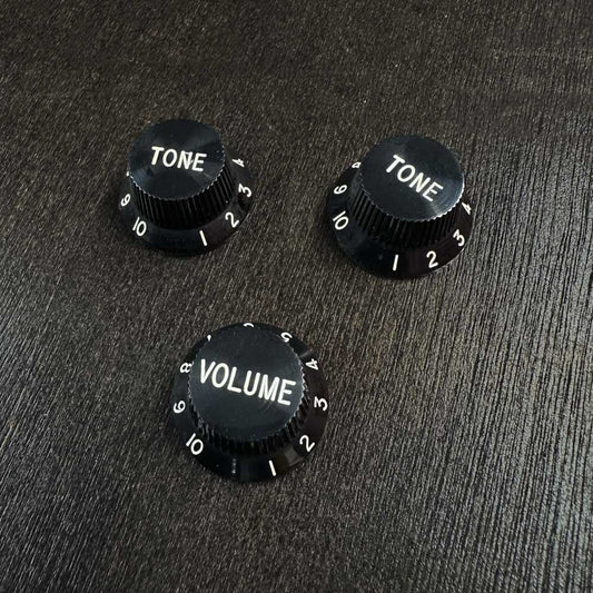 Control Knobs Set for Stratocaster - Black